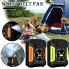 Waist Clip Fan Portable Mini Hanging Neck Fan USB Rechargeable Light Outdoor Bank with Power LE D7K4