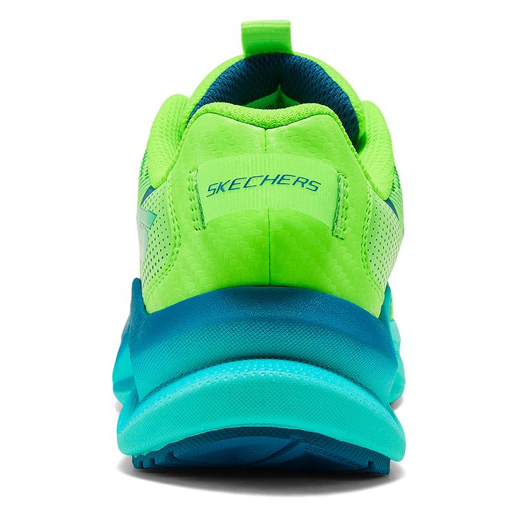 Skechers Kids Synthetic Leather Trendy Comfortable Cool Outdoor Student Durable Non-Slip Low-Top Running Shoes Kids sneaker Blue Green 404023L-LIME