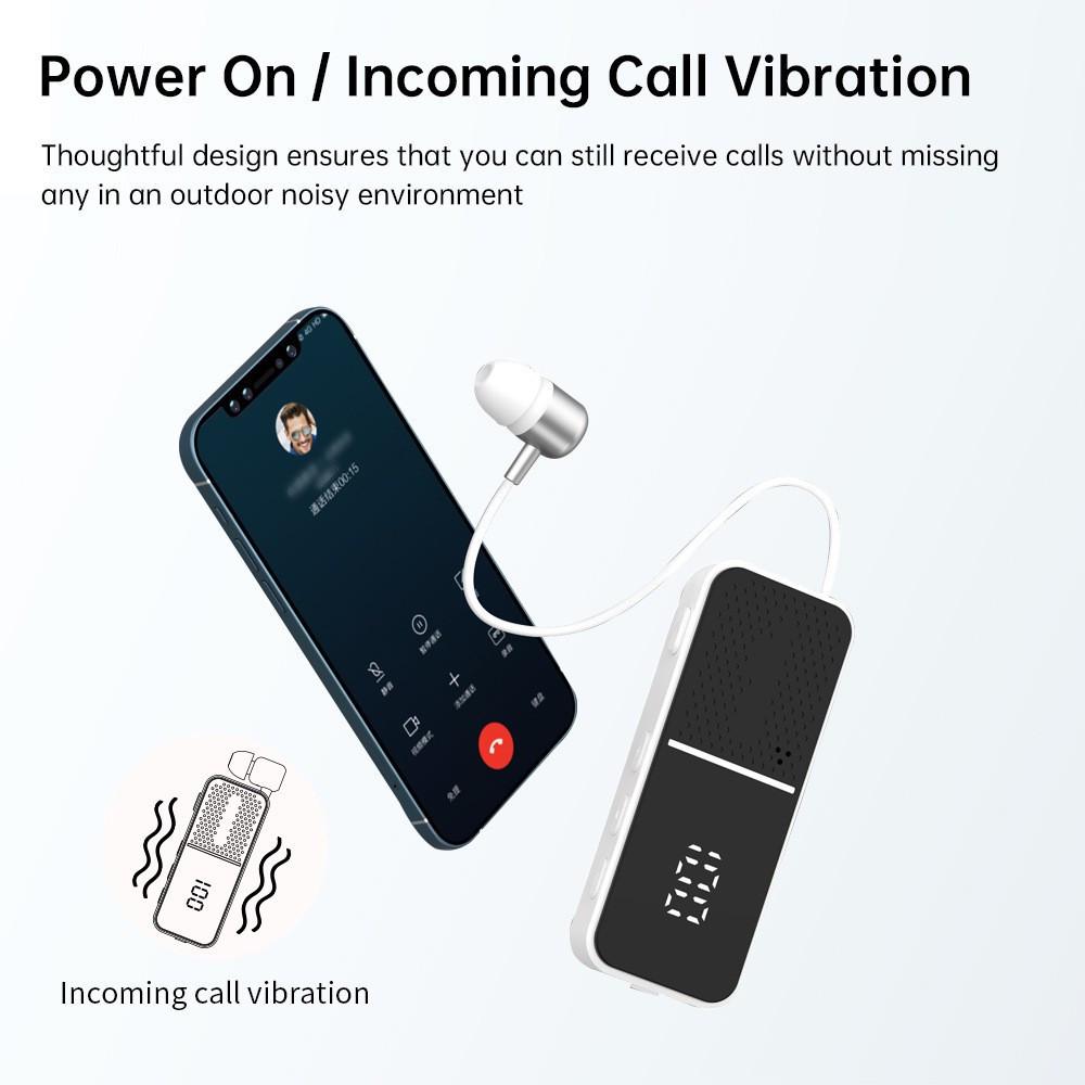 2025 Clip-On Wireless Bluetooth In-Ear Headphones with Digital Display, Noise Reduction & Long Battery Life for Sports & Business