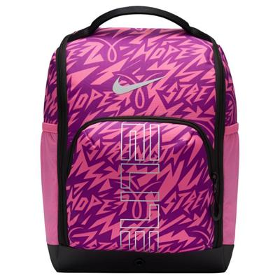 Mochila de Tecido Unissex Roxo Rosa Sutil/Vermelho Amora/Prata Metálico Casual IF2891