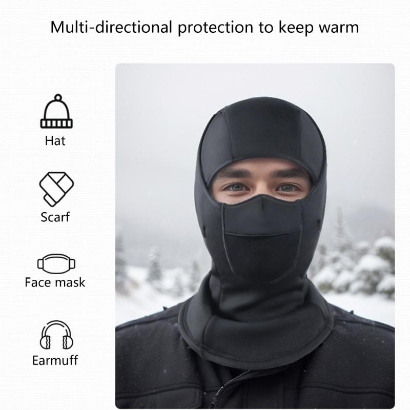 Wiatroodporna Maska na Twarz Oddychająca Osłona Twarzy Zimowy Ocieplacz na Szyję Wiatroodporny