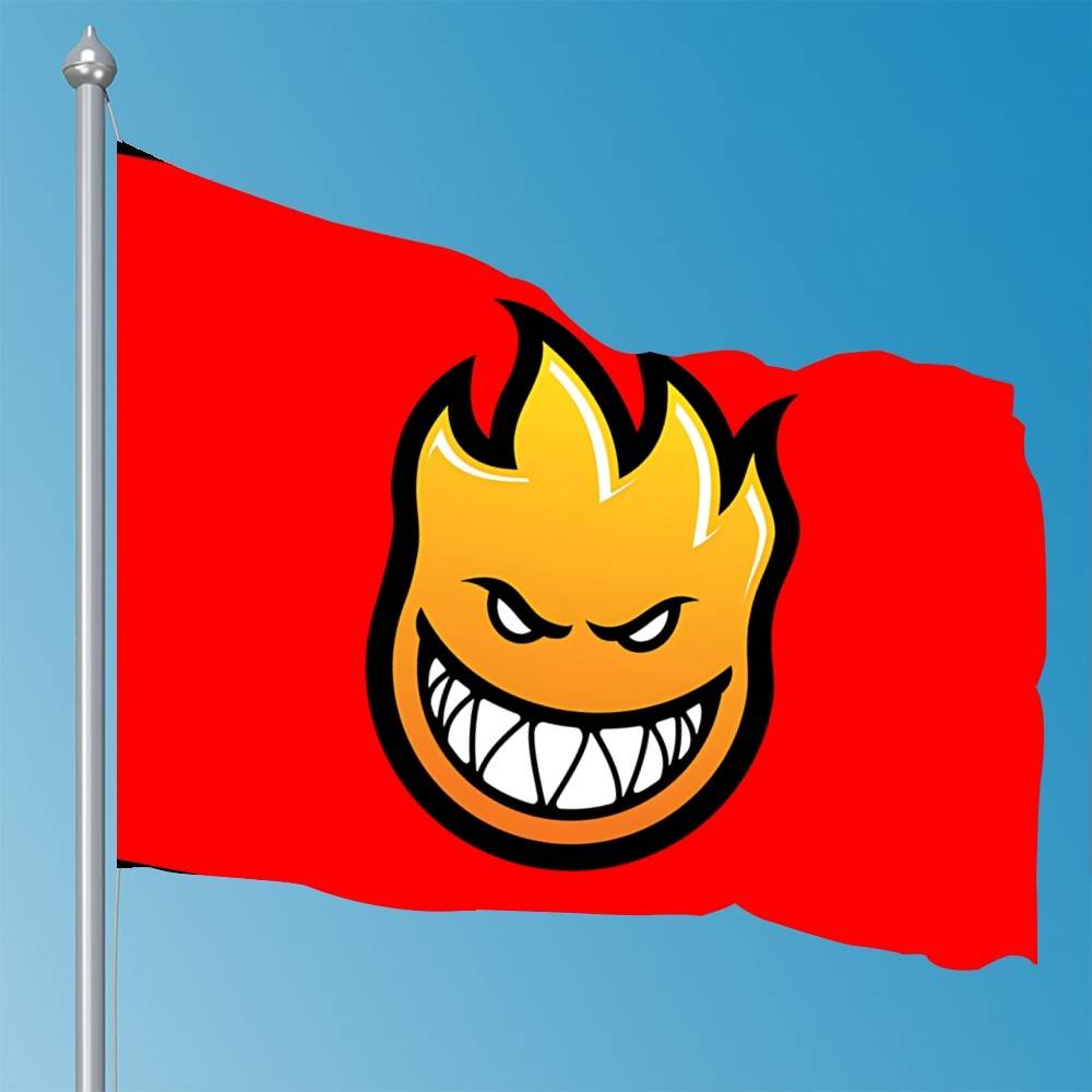 Spit Fires SkateBoards Flags Room Decor Outdoor Decors Personalized Items Flags For Bedrooms Home Funny