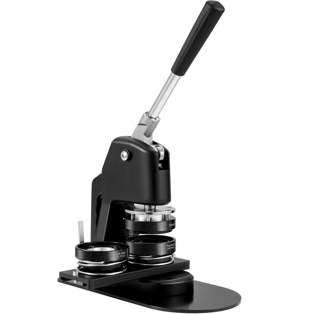 Button Maker Machine, Multiple Sizes 1+2.25 Inch Badge Punch Press Kit, Children DIY Gifts Pin Maker, Button Making Supplies with 500pcs Button Parts