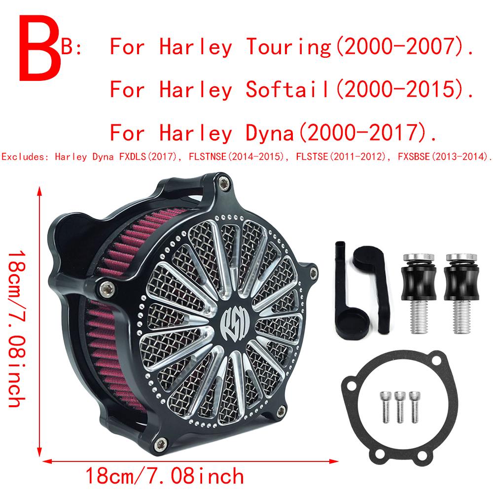 RSD Mar Turbo Venturi Air Cleaner Intake Filter For Harley Sportster XL 883 1200 Dyna FXD FXDB Touring FLHRC FLHTC Softail FXSTB