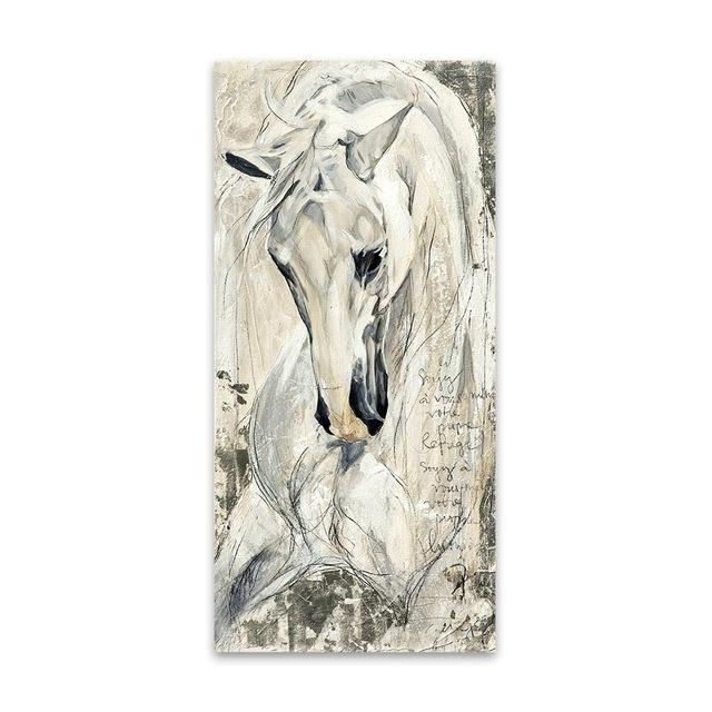 

Лошадь абстрактный постер с животными и принт на холсте картина для гостиной современный стиль настенные художественные картины домашний декор без рамки 20*40cm No Frame