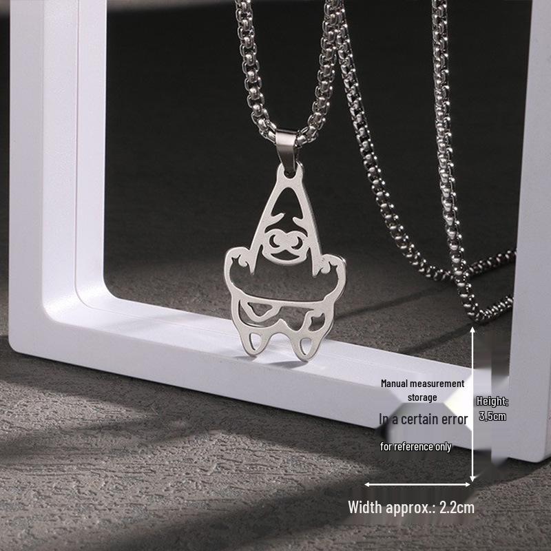 Little Monster Ghost Necklace - Cute Halloween Pendant for Hip Hop Street Style
