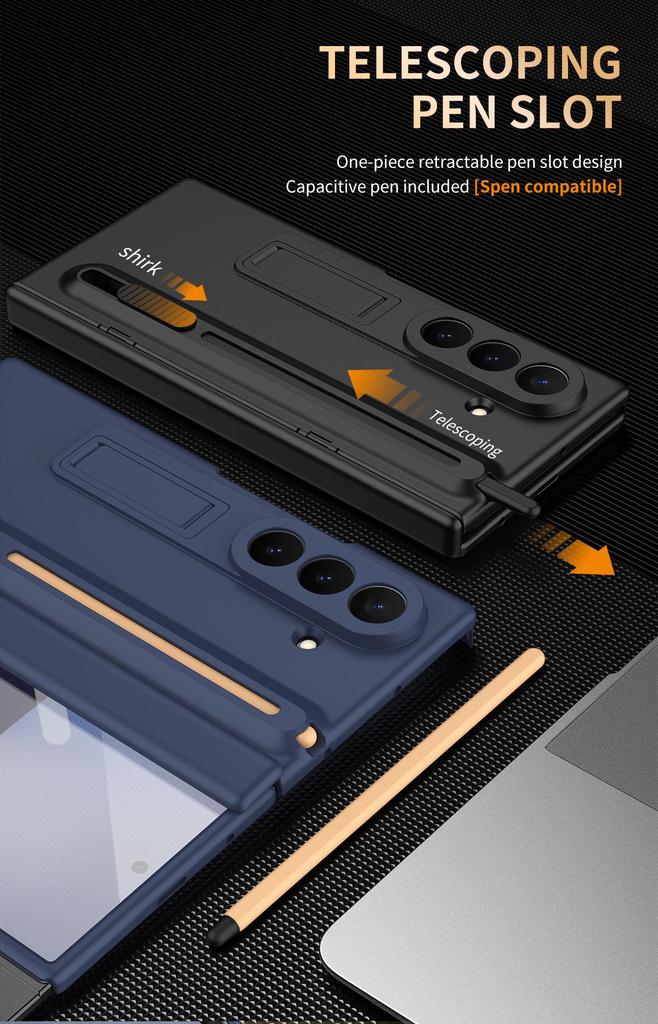 Samsung Galaxy Z TriFold Phone Case with Stylus Holder - Full Hinge Coverage