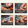 Durable And Safe Butterfly Open Tto Double Edge Metal Safety Razor Wet Shaving Kit For Men Women With 5 Pcs Blade And Mirrored Travel Case