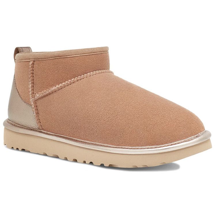 UGG Classic Ultra Mini Sheepskin Warm Durable Simple Comfortable Ankle Snow Boots Women boots Beech 1123634-BCHW