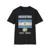 Argentina Flag Futbol Soccer T-Shirt | Nations Heritage Collection | Vintage