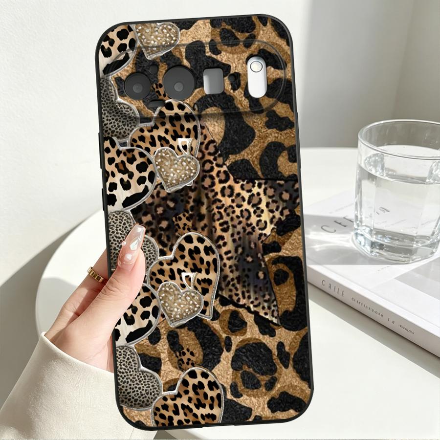 Pink Glitter Leopard Case for Google Pixel 11 pro 9a 10 9 Pro XL 8a 7a 6a 6 7 8 Pro 11ProXL 10a Funda Phone Cover