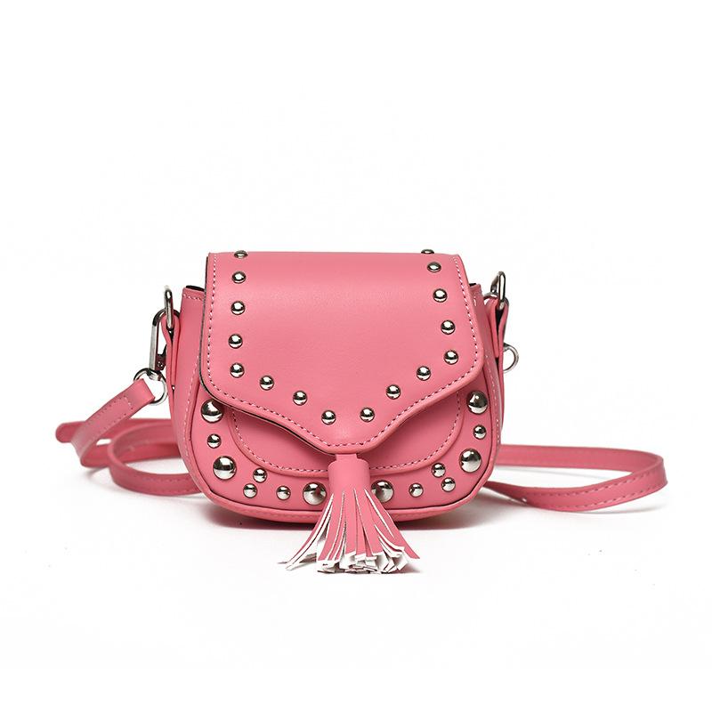 Korean Style Crossbody Bag for Women 2026 New Sweet Girls Buckle Single Shoulder Bags Fashion Rivet Decorated Mini Coin Pouch