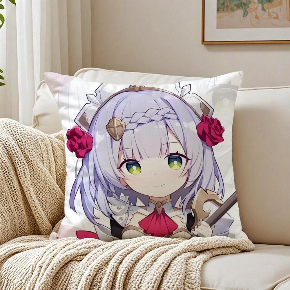 Cute Popular Game HHonkai IImpact Cushion Cover Linen Pillowcase Soft for Sofa Bed Home Room Decor