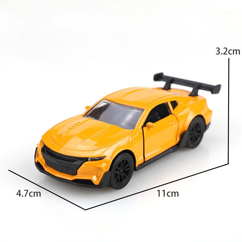 1:38 Alloy Sports Car Toy Model Children Cool Pull Back Car Double Open The Door Simulation Racing Car Small Car Boy Gifts