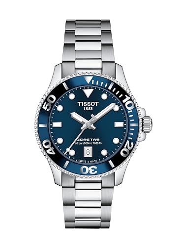 

Tissot Men s Seastar 1000 Watch with Blue Dial and Bracelet, T1202101104100 [Official Import]