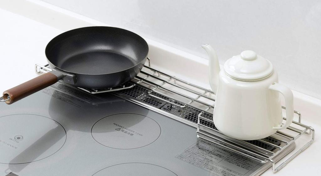 Shimomura Planning Made in Japan Stove Back Rack Thin Width 60cm 41121