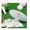 20cm-84cm Parasol Umbrellas Wedding Photo Cosplay Prop Paper Umbrella DIY Hand-painted White Umbrella Summer Whites Party Decor