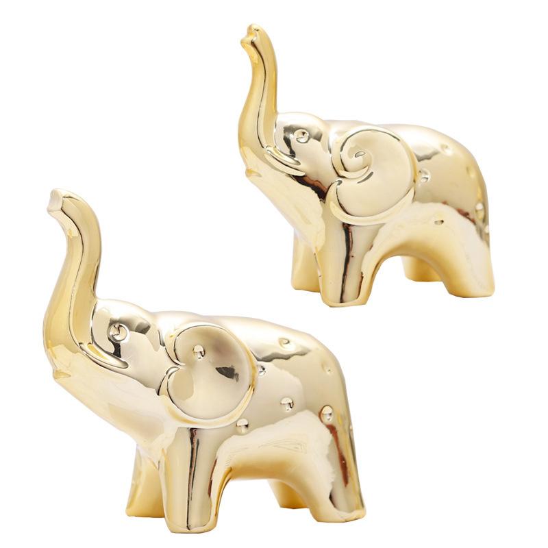 Cross-border New Products Ceramic Elephant Ornaments Fortune Crafts Elephant Ornaments Animal