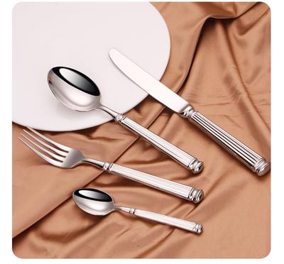 12/16/20 Pieces Sliver Tableware Set Stainless Steel Cutlery Elegant Dinnerware Vintage Knife Spoon Fork Set Kitchen Utensils