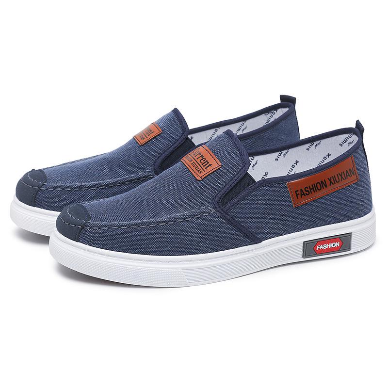 Men's Summer Breathable Slip-On Canvas Shoes - Trendy Casual Board Shoes