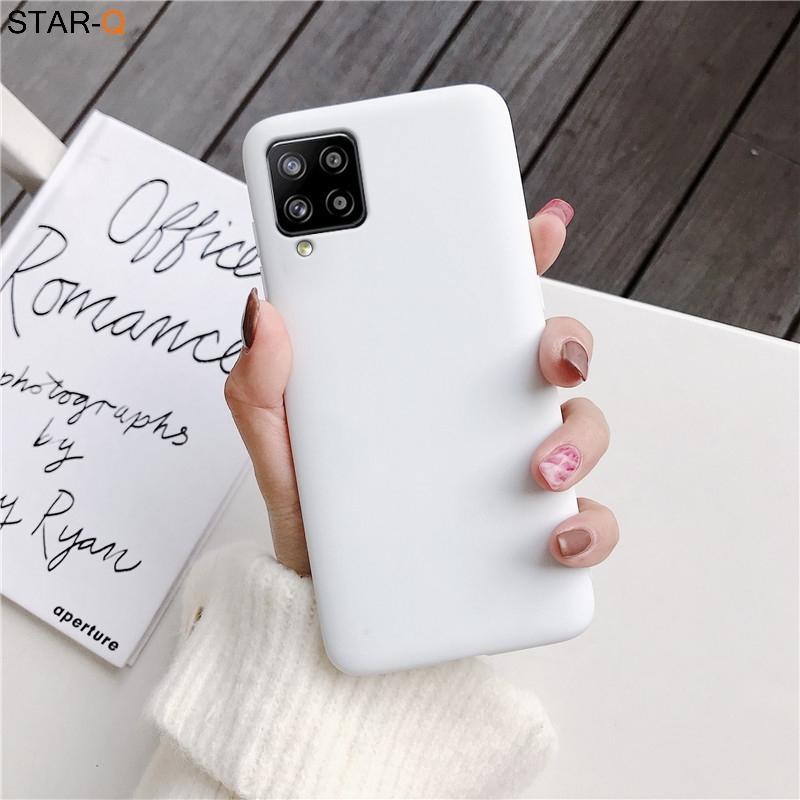 

Силиконовый чехол ярких цветов для Samsung Galaxy A12 A22 A42 A52 A72 A32 5G A525 A725 A325 A225, матовая мягкая задняя крышка из ТПУ, Fundas Coque Samsung A72 5G белый