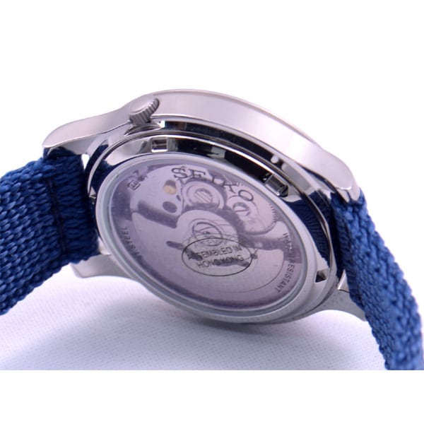 Seiko Pánské SNK807K2 (SeikoEX SEIKO Pětimilitární modrý ciferník) Kulaté hodinky modré nerezové analogové