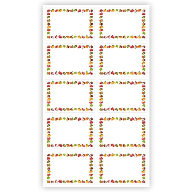 

100 шт. Наклейки с фруктовым узором, самоклеящиеся этикетки для хранения продуктов, декоративные именные наклейки для скрапбукинга, украшения для класса 1