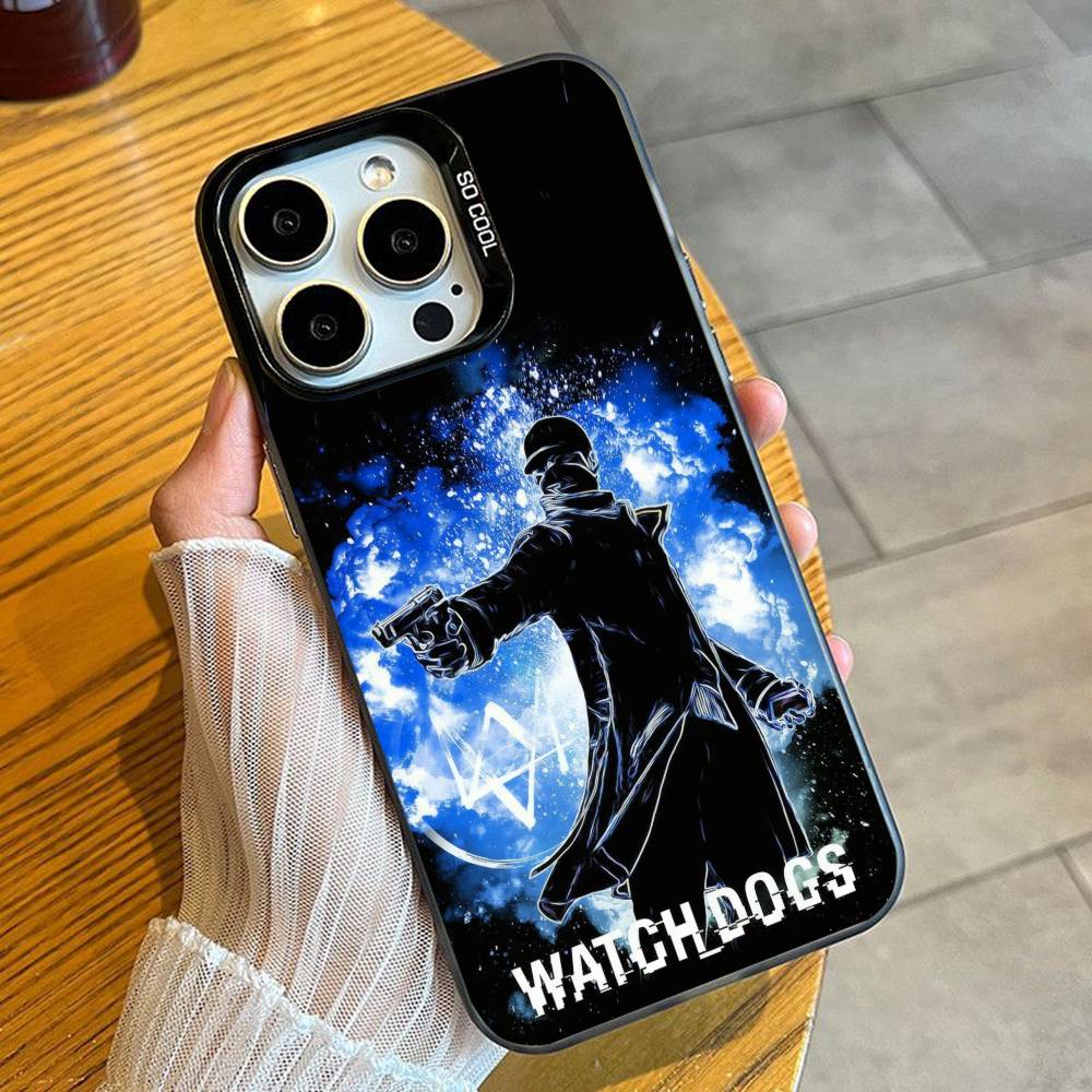 

The Fox Aiden Pearce W-Watch D-Dogs Phone Case For iPhone 16 17 15 14 12 13 Pro Max Black Color Shockproof Cover iPhone14Pro
