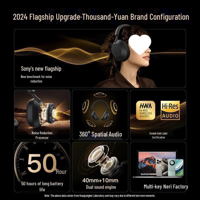 Sony WH1000-XM5 Over-Ear Bluetooth Kabellose Noise Cancelling Kopfhörer (Modell 2024)