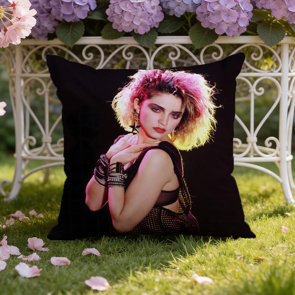 M-Madonna-A Cushion Cover Home & Car Dual-Scene Pillow Cover: Reversible for Premium Comfort