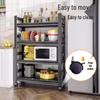 Yunshuang Floor-Standing Kitchen Storage Rack with Fence