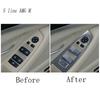 For BMW 5 Series F10 F18 2011-2017 Car Door Armrest Panel Window Glass Lift Button Switch Covers Stickers Interior