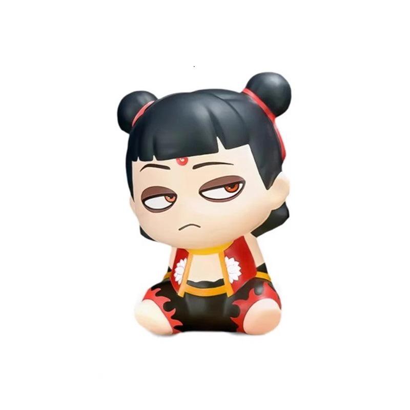 Nezha Ao Bing Slow Rebound Squeeze Toy - Hand-Painted Stress Relief Figure for Children 11cm