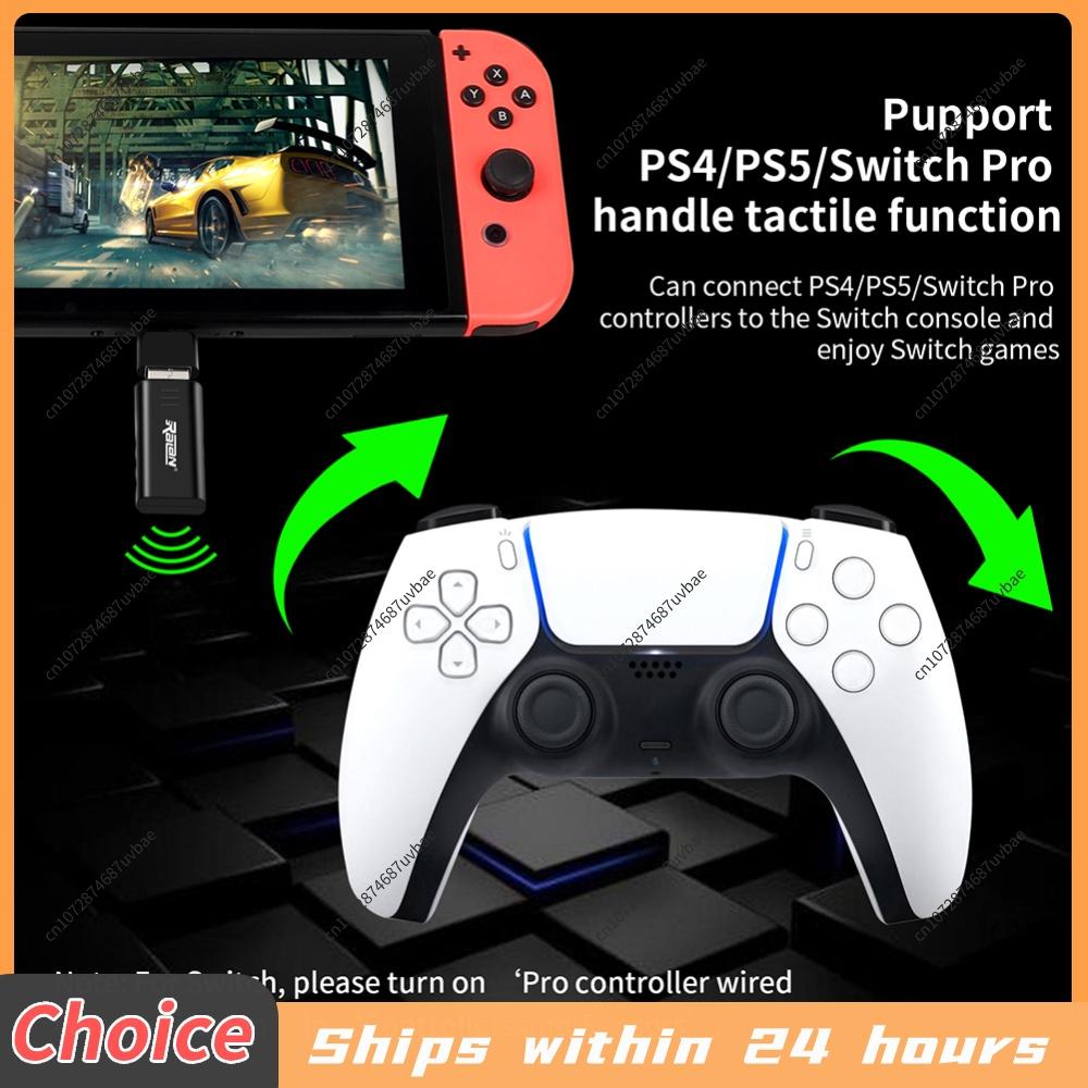 USB Wireless Receiver For Nintend Switch PC PS4 PS5 Controller Laptops Adapter USB Receiver Bluetooth 5.3 Wireless USB Adapter