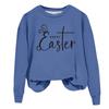 Damen Rundhals Tops Baumwolle Damen Mode Langarm O-Ausschnitt Pullover