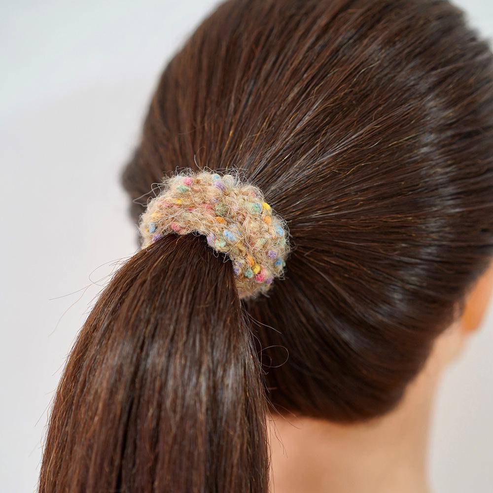 High Elasticity Plush Hair Ties - Candy Color, Soft On Hair, Perfect for Autumn & Winter Styling