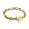 Stainless Steel Geometric Link Chain Bracelets for Women Men T Bar Lock Clasp Hand Jewelry Gifts Trendy Bracelets
