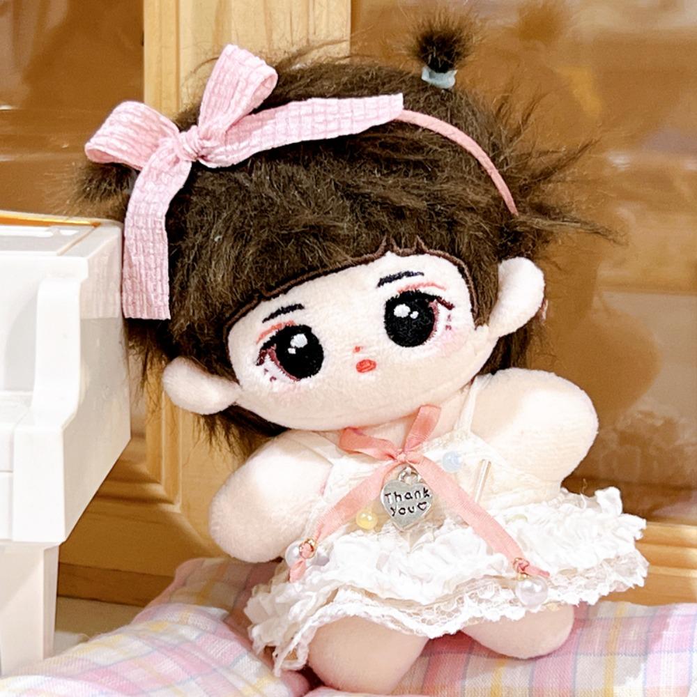 Bow Knot 10cm Cotton Doll Clothes Strap Dress Doll Dress Up Set  10cm Cotton Doll