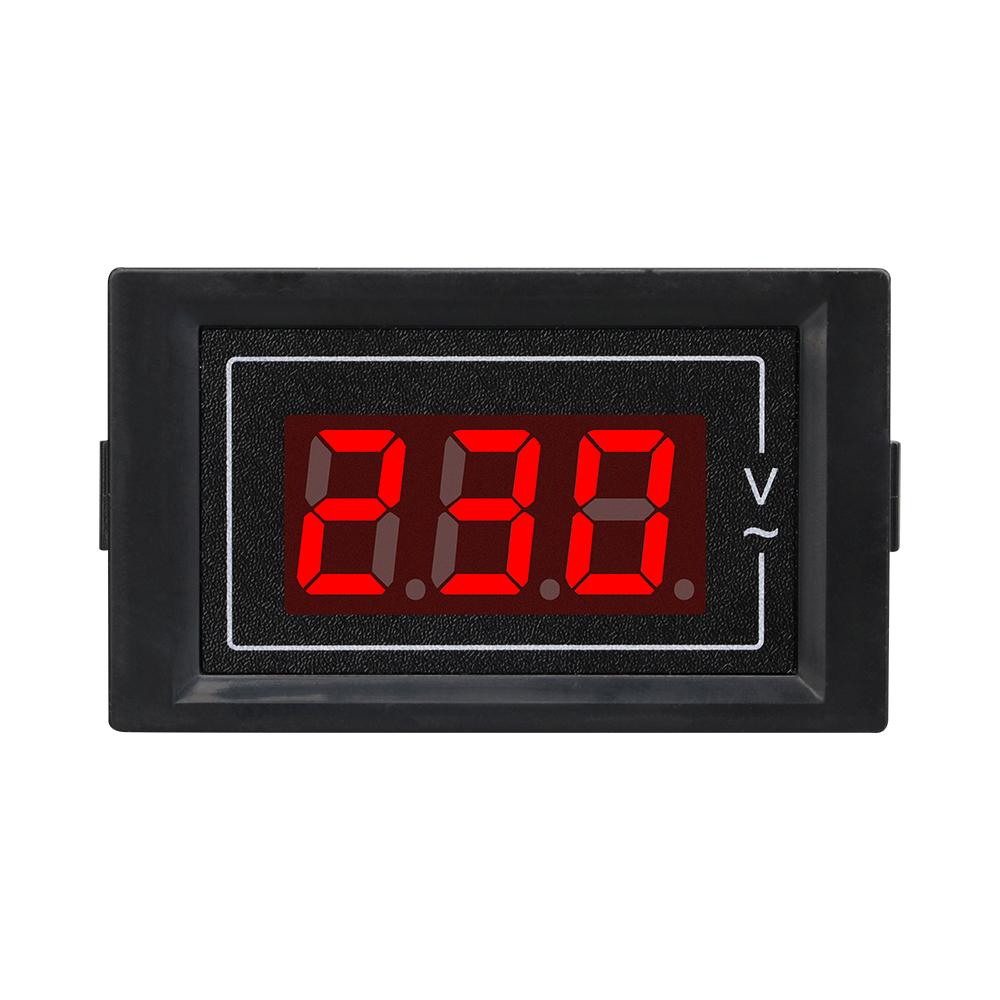 AC 220V LCD Digital Voltmeter Voltage Meter Volt Instrument Tool 2 Wires Voltmeter Panel Indicator Light Lamp Gauge AC 60-500V