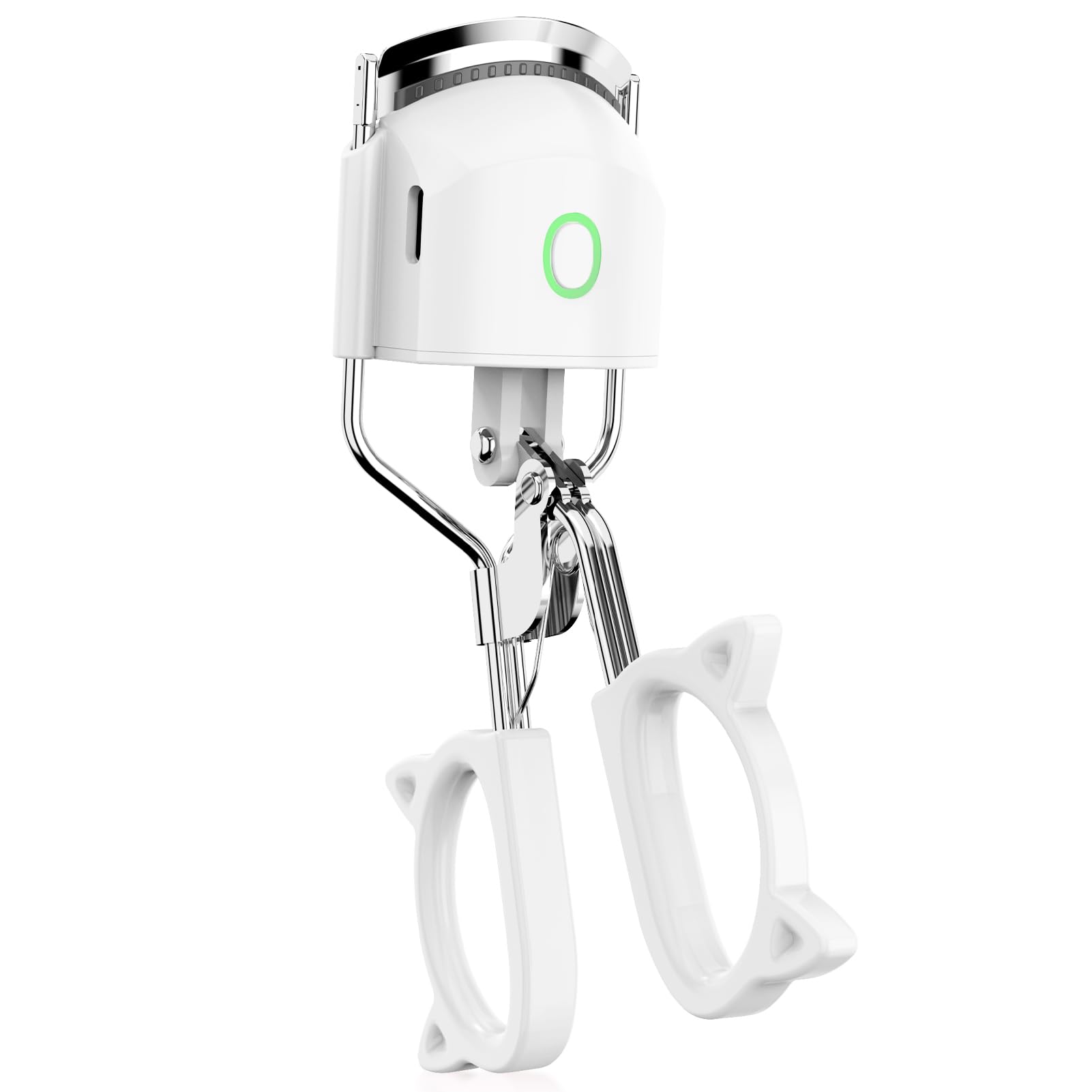 

Omuachi Электрическая Металлическая и Силиконовая Быстрая 2-температурная 230 мАч USB Авто Портативная и Удобная Завивка для ресниц, Материал, 10-секундный Нагрев, Настройки, белый