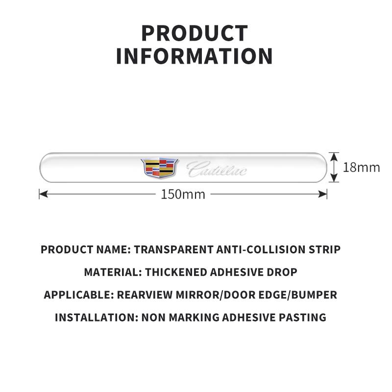 4 st Bil Dörrkant Genomskinliga Repskyddande Skyddsremsor för Cadillac SRX Escalade CTS BLS ATS DTS XTS SLS XLR V Deville CT5