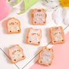 5pcs Animal Toast Bread Cat Resin Charms Pendant Jewelry Making Supplies Keychain Necklace Earrings Pendants DIY Findings