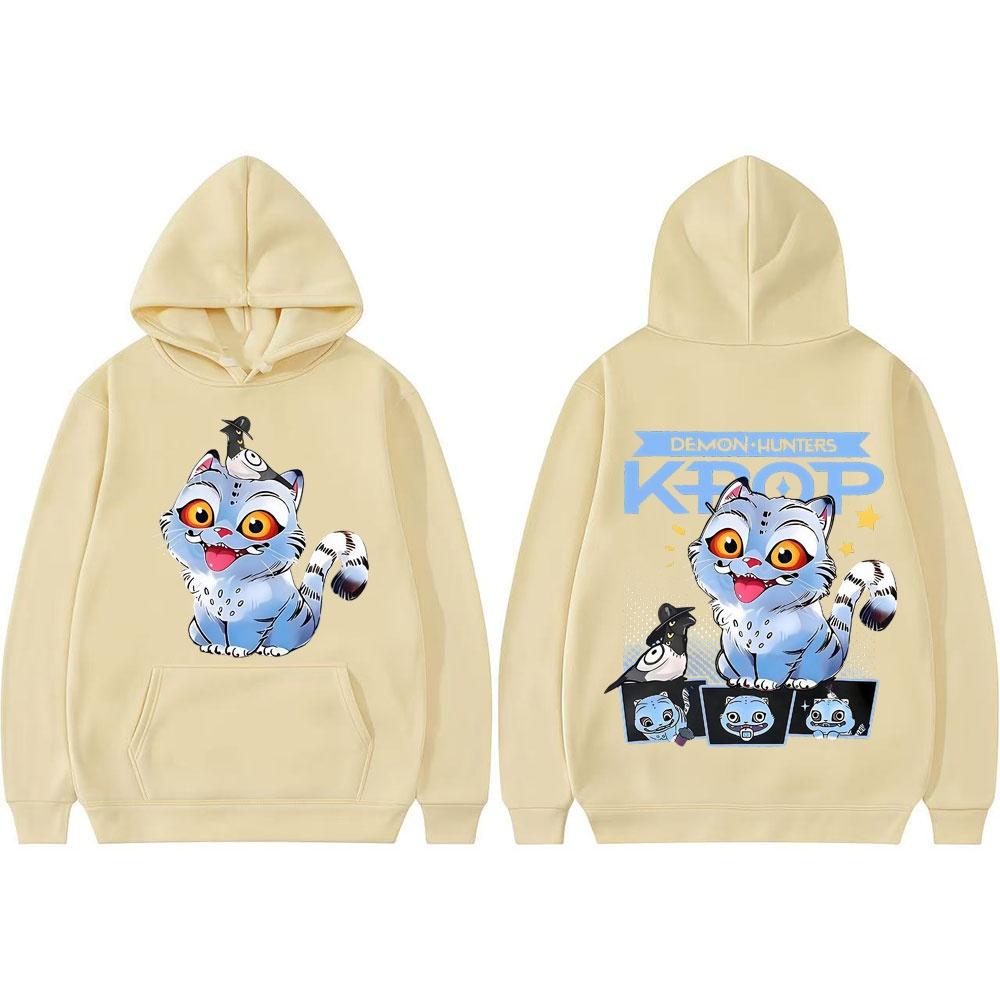 K-pop Demon Hunter Film Kreslená Mikina Derpy Tiger 2025 Podzim/Zima Unisex Roztomilá Kawaii Mikina Vintage Pohodlný Pulovr