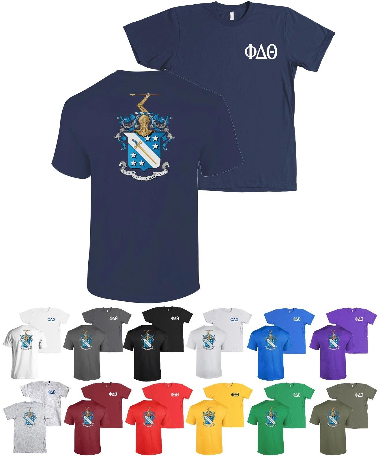 Phi Delta Theta Fraternity Bella + Canvas Shirt Phi Delt Crest - NEW 4XL