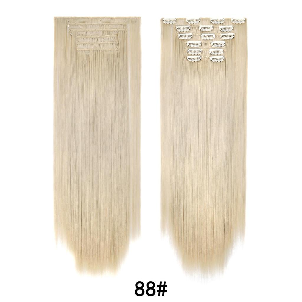 6Pcs/Set Clip-in Hair Extensions Long Straight Hair for Full Head Synthetic Hairpiec for Women Ladies