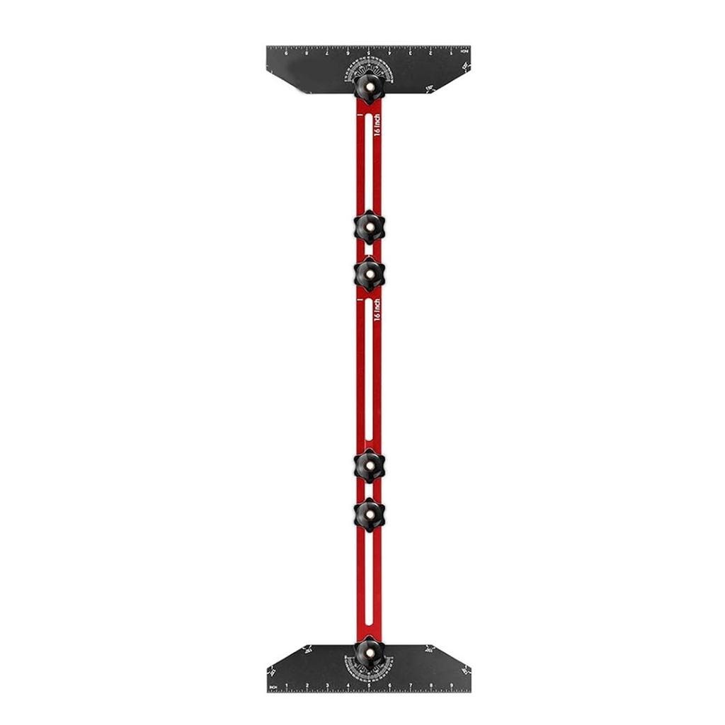 Stair Tread Template Tool Measuring Jig Aluminum Alloy Gauge Adjustable Sliding Installer with Case for Layout Projects