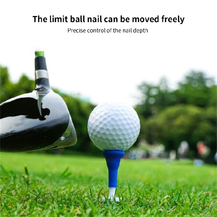 6Pcs Light Weight Plastic Golf Tees Step Down Golf Ball Holder with Soft Rubber Head Golf Practice Tool Easy to Use