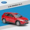 Welly 1/36 MAZDA CX-5 SUV Alloy Car Model Diecasts Metal Vehicles Car Model High Simulation Collection Childrens Gift Decoration