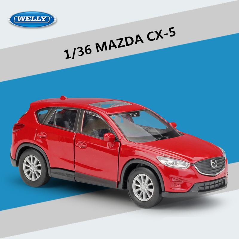 Welly 1/36 MAZDA CX-5 SUV Alloy Car Model Diecasts Metal Vehicles Car Model High Simulation Collection Childrens Gift Decoration