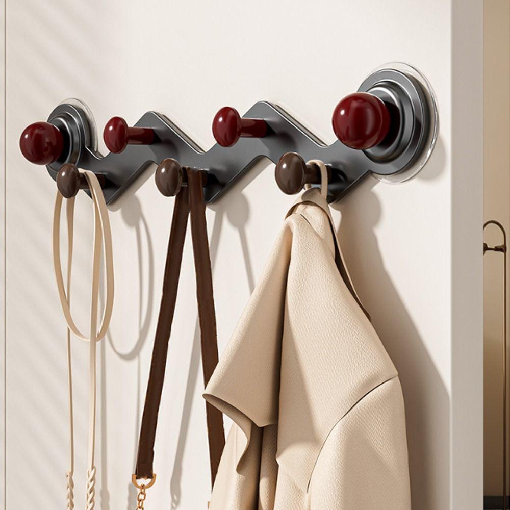 Rustproof Suction Cup Hooks Powerful Suction Waterproof Wall Organizer Rack Portable Plastic Coat Storage Hooks Bathroom